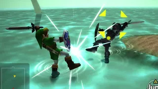 Ocarina of Time 3D (HD Remaster) Link vs Shadow Link