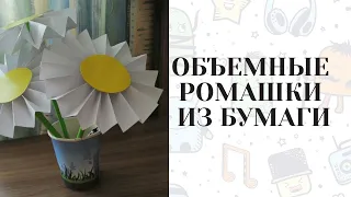 Объемные ромашки из бумаги