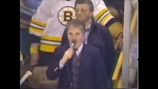 Boston Bruins Canadian and US National Anthems Rene Rancourt Old