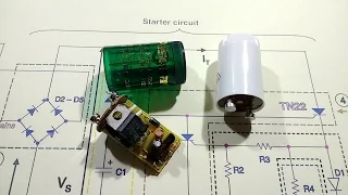 Reverse engineering an electronic fluorescent starter.