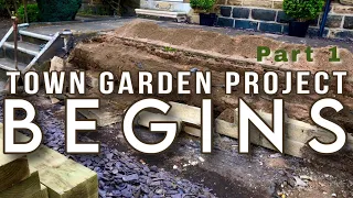 Small Town Garden Design Project: building retaining wall  #gardenproject #gardendesign #gardenwall