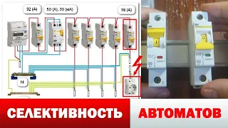 Селективность срабатывания автоматических выключателей