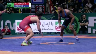 Round 3 FS - 74 kg: J. BURROUGHS (USA) df. M. SULEYMANOV (AZE) by DQ, 4-5