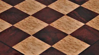 22 Inch Rose Burl & Birds Eye Maple Style Chessboard