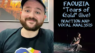 Faouzia - Tears of Gold (live) VOCAL COACH REACTION AND VOCAL ANALYSIS