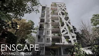 Enscape 3.3 For Sketchup 2020 | Abandoned Buildings | Cinematic Render #mazerunner