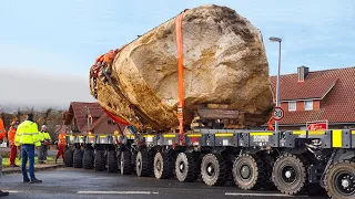 Salvage of a 102 tons Glacial Erratic Rock | Heavy Haulage