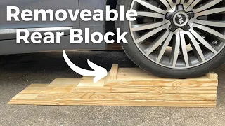 Easy DIY Car Ramp | Removeable Rear Safety Block