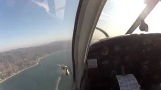 80 knot gusts and severe turbulence in a Piper Warrior.