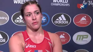 Helen Maroulis after advancing to the 2015 World Championships finals