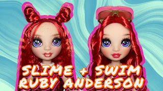 SLIME + SWIM & STYLE RUBY ANDERSON! Rainbow High Doll Unboxing, Review & Restyle!