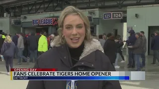 Fans Celebrate Detroit Tigers' Home Opener