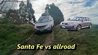 Hyundai Santa Fe vs Audi allroad - Mild Offroad Test