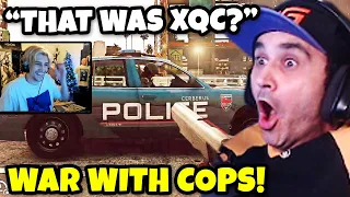 Summit1g SHOOTS XQC & Starts A HUGE WAR With COPS! | GTA 5 NoPixel RP