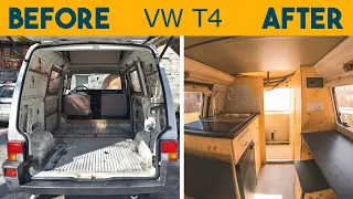 Timelapse VAN CONVERSION VW T4 🚐 | Start to finish DIY VAN BUILD | 1 year in 10 minutes