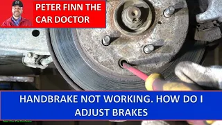 Handbrake not working. How do I adjust brakes to work in Toyota RAV4. Years 2005 to 2014