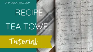 How to copy a recipe on to a Tea Towel - Great Mother's Day gift idea 2020
