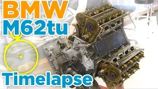 BMW M62 Engine Disassemble - Teardown Timelapse