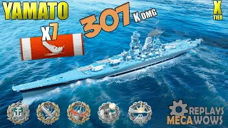 BatteShip Yamato 7 Kills & 307K Damage | World of Warships Gameplay Replay