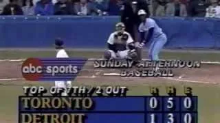 Detroit Tigers 1987 Division Clinching Game (final innings)