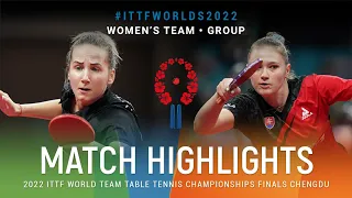 Highlights | Paulina Krzysiek (POL) vs Tatiana Kukulkova (SKV) | WT Grps | #ITTFWorlds2022