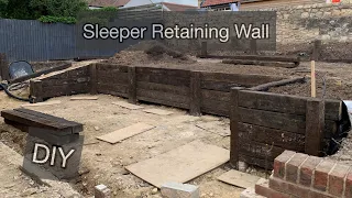 Completing the Sleeper retaining wall - Garden Project