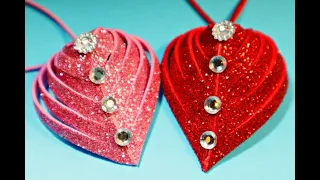 Сердечко из фоамирана/Craft heart from foamiran/ Craft from foamiran