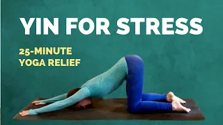 Yin Yoga for STRESS & TENSION - 25 min Gentle Yoga Practice to Help with Anxiety