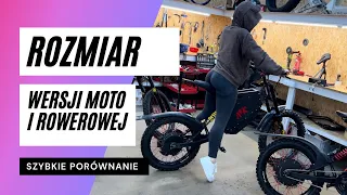 Porównanie BearEbike Nitro w wersji moto i rowerowej