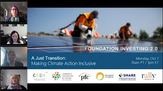 A JUST TRANSITION  MAKING CLIMATE ACTION INCLUSIVE