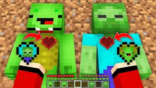 What if JJ SWAP THE HEART OF ZOMBIE AND MIKEY in Minecraft? (Maizen)