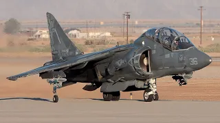 13 + minutes AV-8B Harrier II And TAV-8B From (VMA-223) Bulldogs @ EL CENTRO #marines