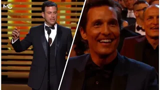 Jimmy Kimmel ribbing Matthew McConaughey at Emmys for 43 seconds straight