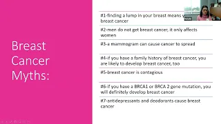 Breast Cancer Risks, Prevention, Treatment and Survivorship (October 2022) - Michelle Bushrow, NP