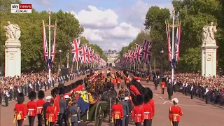 WATCH: The Queen’s coffin leaves Buckingham Palace