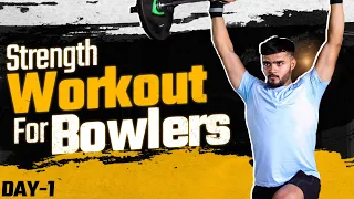 Strength workout + bowling drills for cricketers❗️S&C Program day 1