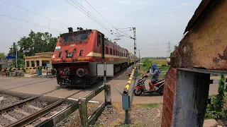 Dangerous Red Monster Wap4 Leads Howrah superfast Express Furious Skipping out Railgate