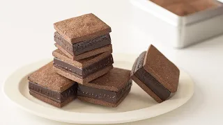 バレンタインに!生チョコクッキーサンドの作り方 ラッピングあり Nama Chocolate With Chocolate  Cookie｜HidaMari Cooking