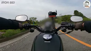 Harley Davidson Iron 883N test ride, pure raw exhaust sound!