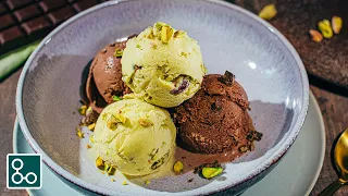 Comment faire de la glace maison SANS machine ? 🍨 (crème glacée chocolat pistache) - YouCookCuisine