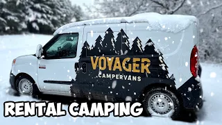 Solo Car Camping in CRAZY WEATHER | Snowstorm, Thunderstorm - Winter Van Camping / Van Life