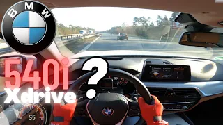 340 HP BMW 540i TOP SPEED DRIVE ON GERMAN AUTOBAHN