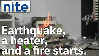 【nite-ps】Electric heater:5.A fire starting from an electric heater after an earthquake