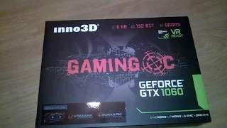 Видеокарта GTX1060 6gb Inno3D Gaming
