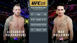 UFC 276: Volkanovski vs Holloway Full Fight HIghlights