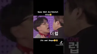 bts Jimin Jin and jhope accidentally kiss | their reaction to each other #jimin #jhope #jin