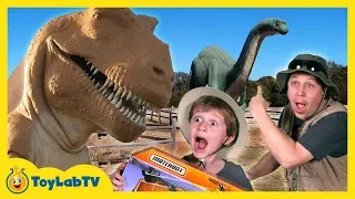 Life Size GIANT Dinosaur Theme Park with Dino Hunt & Dinosaurs Toy Opening