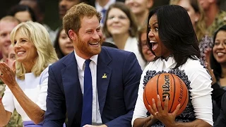 Prince Harry promotes Invictus Games with Michelle Obama