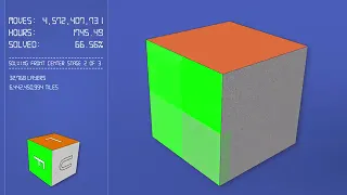 large scale Rubik's cube simulations solving 32768 layers