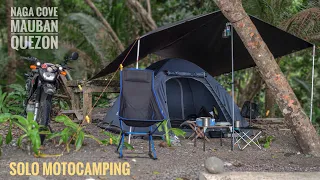 SOLO RIDE & MOTOCAMPING/RELAXING/ SILENT VLOG, NAGA COVE MAUBAN QUEZON